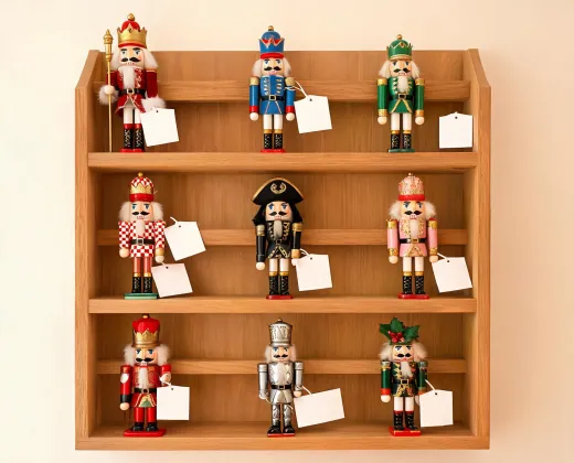 Nutcracker collection shelf