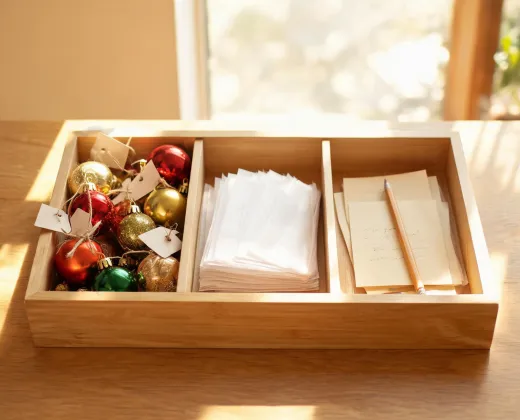 Themed ornament storage tray